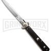 AGA Campolin 10" Italian Frosolone Picklock Ebony Automatic Knife - Bayonet