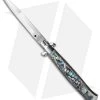 AGA Campolin 10" Italian Stiletto Automatic Knife Abalone (4.5" Satin Bayo) 2 AGA Campolin 10" Italian Stiletto Automatic Knife Abalone (4.5" Satin Bayo) -Professional Knife Discount Store 10in picklock abalone
