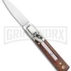 AGA 6" Mini Classic Lever Lock Cocobolo Wood Automatic Knife - Satin Plain -Professional Knife Discount Store AGA 6in Mini Classic LL Cocobolo Wood Auto Satin GX 36837 jr large