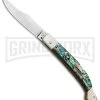 AGA Campolin Sahara Abalone Italian Stiletto Automatic Knife - Mirror Plain 2 AGA Campolin Sahara Abalone Italian Stiletto Automatic Knife - Mirror Plain -Professional Knife Discount Store AGA Camplin 9in Sahara Italian Stiletto LB Auto Abalone Mirror BHQ 90702 jr large