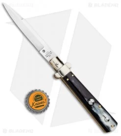 AGA Campolin 10" Frosolone Bayonet Stiletto Knife Brazilian Horn (4.5" Polish) -Professional Knife Discount Store AGA Campolin 10in Brazilian Horn Frosolone Stiletto Auto Bayo GX 29289 jr bottlecap