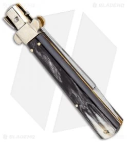 AGA Campolin 10" Frosolone Bayonet Stiletto Knife Brazilian Horn (4.5" Polish) -Professional Knife Discount Store AGA Campolin 10in Brazilian Horn Frosolone Stiletto Auto Bayo GX 29289 jr side