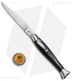 AGA Campolin 10" Fishtail Picklock Italian Automatic Brazil Horn (4.5" Polish) -Professional Knife Discount Store AGA Campolin 10in Fishtail Picklock Italian BP 20096 jr bottlecap