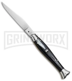 AGA Campolin 10" Brazil Horn Fishtail Picklock Automatic Knife - Polish Plain