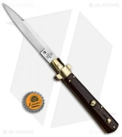 AGA Campolin 10" Frosolone Bayonet Stiletto Knife Cocobolo Brass (4.5" Polish) -Professional Knife Discount Store AGA Campolin 10in Frosolone Bayo Stiletto Cocobolo Brass Polish BP 28945 jr bottlecap