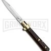 AGA Campolin 10" Cocobolo/Brass Frosolone Stiletto Automatic Knife - Bayonet -Professional Knife Discount Store AGA Campolin 10in Frosolone Bayo Stiletto Cocobolo Brass Polish BP 28945 jr large