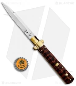 AGA Campolin 10" Frosolone Bayonet Stiletto Knife Snakewood (4.5" Polish) -Professional Knife Discount Store AGA Campolin 10in Frosolone Bayonet Stiletto Snakewood Polish BHQ 85760 jr bottlecap