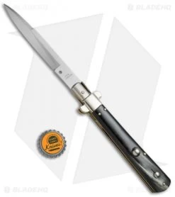 AGA Campolin 11" Frosolone Pick Lock Stiletto Automatic Knife (5" Satin) -Professional Knife Discount Store AGA Campolin 11in Frosolone Pick Lock Stiletto Brazilian Horn BHQ 23370 jr bottlecap