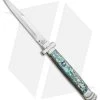 AGA Campolin 11" Maltese Cr. Bayo Automatic Italian Stiletto Abalone (5" Satin) -Professional Knife Discount Store AGA Campolin 11in Maltese Cr. Bayo Stiletto Abalone Satin BHQ 76350 jr