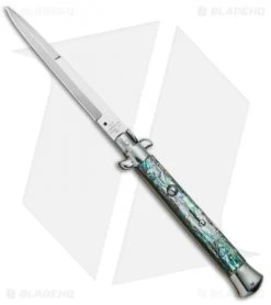 AGA Campolin 11" Picklock Automatic Italian Stiletto Abalone (5" Satin) 2017