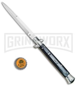AGA Campolin 11" 2017 Italian Picklock Dark Horn Automatic Knife - Bayonet 9 AGA Campolin 11" 2017 Italian Picklock Dark Horn Automatic Knife - Bayonet -Professional Knife Discount Store AGA Campolin 11in Picklock Italian Stiletto Dark Horn Satin BHQ 78227 jr bottlecap 2 large