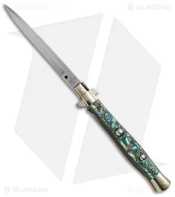 AGA Campolin 11" Picklock Automatic Italian Stiletto Abalone (5"Satin)