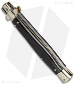 AGA Campolin 11" Picklock Automatic Italian Stiletto Dark Horn (5" Satin) 2016 9 AGA Campolin 11" Picklock Automatic Italian Stiletto Dark Horn (5" Satin) 2016 -Professional Knife Discount Store AGA Campolin 11in picklock Stilletto Dark Horn BHQ 67472 jr side