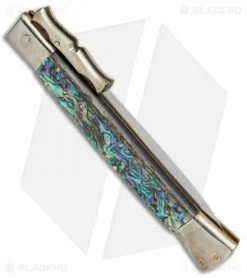 AGA Campolin 13" Bat Swinguard Diamond Automatic Knife Abalone (5.75" Dagger) 9 AGA Campolin 13" Bat Swinguard Diamond Automatic Knife Abalone (5.75" Dagger) -Professional Knife Discount Store AGA Campolin 13in Bat Swinguard Diamond Abalone Dagger BHQ 71954 jr side