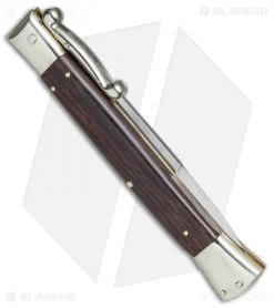 AGA Campolin 13" Swinguard Automatic Knife Cocobolo (5.75" Satin Bayo) 8 AGA Campolin 13" Swinguard Automatic Knife Cocobolo (5.75" Satin Bayo) -Professional Knife Discount Store AGA Campolin 13in Swingaurd Auto Cocobolo Satin Bayo BHQ 77551 jr side