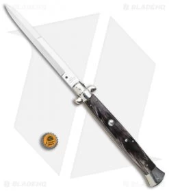AGA Campolin 18" Italian Stiletto Knife Dark Horn (8" Satin Bayonet) 9 AGA Campolin 18" Italian Stiletto Knife Dark Horn (8" Satin Bayonet) -Professional Knife Discount Store AGA Campolin 18in Stiletto Dark Horn Satin Bayo BHQ 104096 jr bottlecap