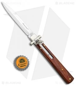 AGA Campolin 9" Dominus Leverlock Automatic Knife Cocobolo (4" Satin) -Professional Knife Discount Store AGA Campolin 9in Dominus LL Auto Wood Satin GO DOM23 CW BHQ 97994 jr bottlecap