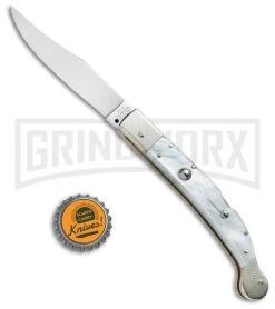 AGA Campolin Sahara Pearlex Italian Stiletto Automatic Knife - Mirror Plain 9 AGA Campolin Sahara Pearlex Italian Stiletto Automatic Knife - Mirror Plain -Professional Knife Discount Store AGA Campolin 9in Sahara Italian Stiletto LB Pearlex Mirror BHQ 74049 jr bottlecap large