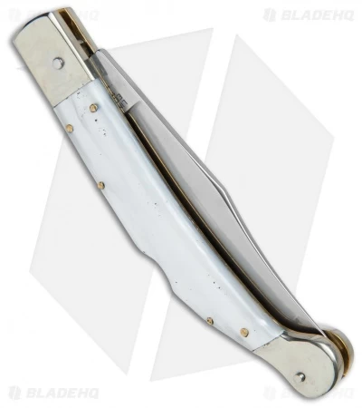 AGA Campolin 9" Sahara Italian Stiletto Lockback Automatic Pearlex (3.8" Mirror) 5 AGA Campolin 9" Sahara Italian Stiletto Lockback Automatic Pearlex (3.8" Mirror) - Image 3
