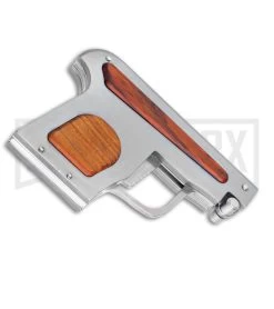 AGA Campolin Cocobolo Automatic Gun Knife - Satin Plain -Professional Knife Discount Store AGA Campolin Automatic Gun Knife Cocobolo GX 33672 ns side large