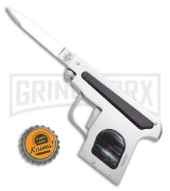 AGA Campolin Dark Horn Automatic Gun Knife - Satin Plain 9 AGA Campolin Dark Horn Automatic Gun Knife - Satin Plain -Professional Knife Discount Store AGA Campolin Automatic Gun Knife Dark Horn GX 33673 ns bottlecap large