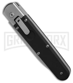 AGA Campolin Baron Black G-10 Automatic Knife - Stonewash Plain -Professional Knife Discount Store AGA Campolin Baron Black G10 Automatic Knife Stonewash Plain GX 41409 td spine large