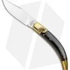AGA Campolin Diana Lever Lock Automatic Brass Dark Horn (3.75" Satin) 1 AGA Campolin Diana Lever Lock Automatic Brass Dark Horn (3.75" Satin) -Professional Knife Discount Store AGA Campolin Diana LL Auto Brass Dark Horn Satin BHQ 135443 jr