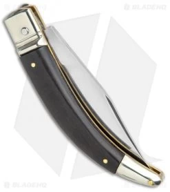 AGA Campolin Diana Lever Lock Automatic Knife Ebony Wood (3.75" Satin) 8 AGA Campolin Diana Lever Lock Automatic Knife Ebony Wood (3.75" Satin) -Professional Knife Discount Store AGA Campolin Diana LL Auto Dark Wood Satin BHQ 34351 jr side