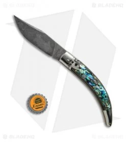 AGA Campolin Diana Lever Lock Automatic Knife Abalone (3.75" Damascus) -Professional Knife Discount Store AGA Campolin Diana LL Damascus Abalone BHQ 67442 jr bottlecap