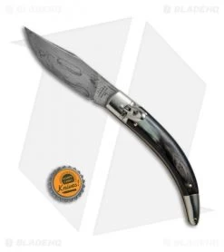 AGA Campolin Diana Lever Lock Automatic Knife Dark Horn (3.75" Damascus) -Professional Knife Discount Store AGA Campolin Diana LL Damascus Dark Horn BHQ 67443 jr bottlecap