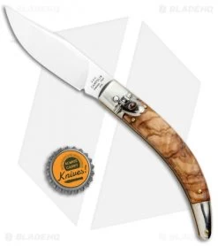 AGA Campolin Diana Lever Lock Automatic Knife Olive Wood (3.75" Satin) -Professional Knife Discount Store AGA Campolin Diana Lever Lock Auto Olive Wood Satin BHQ 95348 jr bottlecap