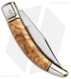 AGA Campolin Diana Lever Lock Automatic Knife Olive Wood (3.75" Satin) -Professional Knife Discount Store AGA Campolin Diana Lever Lock Auto Olive Wood Satin BHQ 95348 jr side