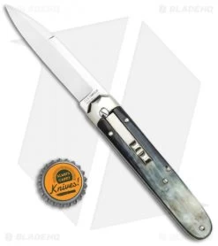 AGA Campolin Baron Automatic Knife Dark Horn (3.75" Satin) 11 AGA Campolin Baron Automatic Knife Dark Horn (3.75" Satin) -Professional Knife Discount Store AGA Campolin LL Auto Dark Horn Satin BHQ 117069 jr bottlecap