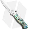 AGA Campolin Piccolo Italian Stiletto Automatic Knife Abalone (2.8" Satin) -Professional Knife Discount Store AGA Campolin Piccolo Italian Stiletto Auto Abalone Satin BHQ 92868 jr