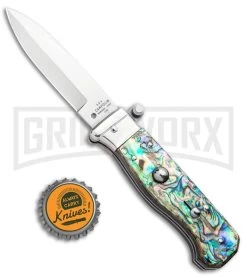AGA Campolin Piccolo Abalone Italian Automatic Knife - Satin Plain 9 AGA Campolin Piccolo Abalone Italian Automatic Knife - Satin Plain -Professional Knife Discount Store AGA Campolin Piccolo Italian Stiletto Auto Abalone Satin BHQ 92868 jr bottlecap large