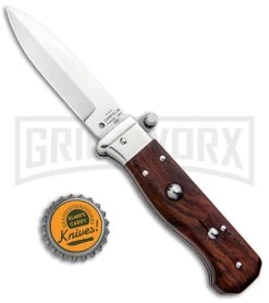 AGA Campolin Piccolo Cocobolo Italian Automatic Knife - Satin Plain -Professional Knife Discount Store AGA Campolin Piccolo Italian Stiletto Auto Cococbolo Satin BHQ 92867 jr bottlecap large