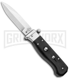 AGA Campolin Piccolo Ebony Italian Automatic Knife - Satin Plain