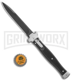 AGA Campolin Zero+ Blk G-10 Leverlock Automatic Knife - Bayonet Black Plain 2.0 -Professional Knife Discount Store AGA Campolin Zero Bayo LL Auto Black G 10 Black BHQ 105435 jr bottlecap large