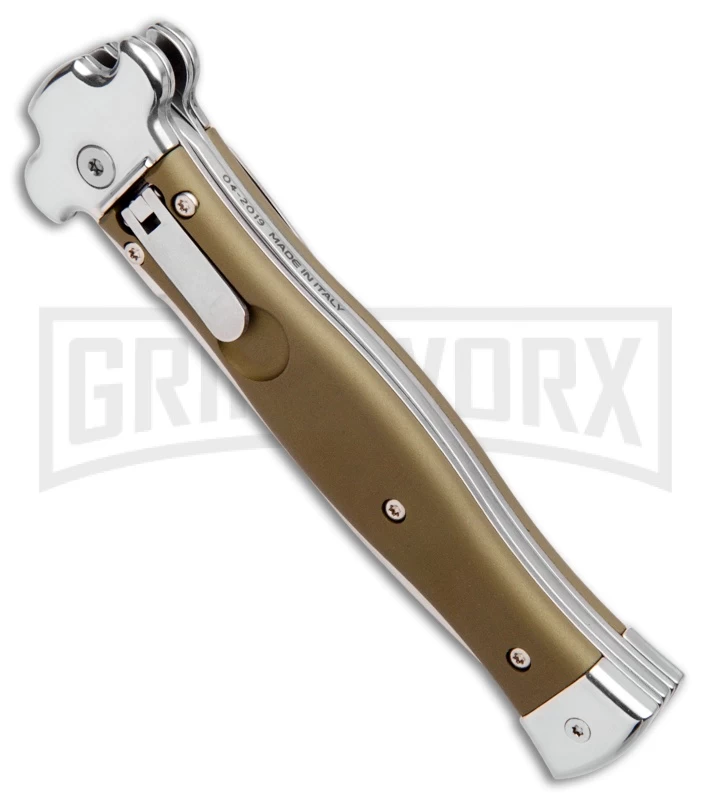 AGA Campolin Zero OD Green Aluminum Leverlock Automatic Knife - Bayo Satin Plain 4 AGA Campolin Zero OD Green Aluminum Leverlock Automatic Knife - Bayo Satin Plain - Image 2