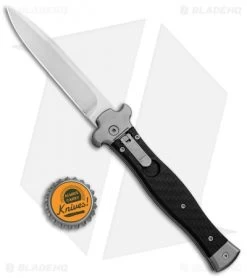 AGA Campolin Zero Bayo Leverlock Automatic Knife Carbon Fiber (3.75" Satin) -Professional Knife Discount Store AGA Campolin Zero CF LL Bayo BP 30461 jr bottlecap