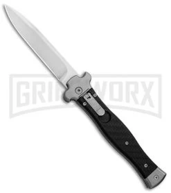 AGA Campolin Zero Carbon Fiber Leverlock Automatic Knife - Bayo Satin Plain