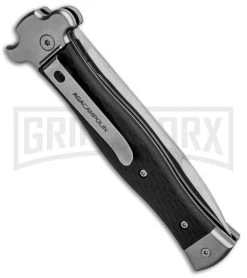 AGA Campolin Zero Carbon Fiber Leverlock Automatic Knife - Bayo Satin Plain 8 AGA Campolin Zero Carbon Fiber Leverlock Automatic Knife - Bayo Satin Plain -Professional Knife Discount Store AGA Campolin Zero CF LL Bayo BP 30461 jr side large