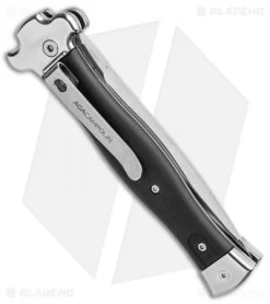 AGA Campolin Zero Dagger Leverlock Automatic Knife Black Coated (3.75" Polish) 8 AGA Campolin Zero Dagger Leverlock Automatic Knife Black Coated (3.75" Polish) -Professional Knife Discount Store AGA Campolin Zero Dagger LL Auto Black Coated Polish AGA01LN LD BHQ 92042 jr side