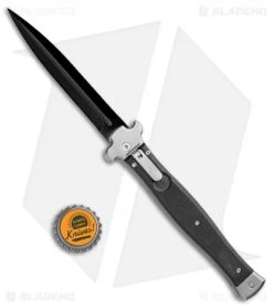 AGA Campolin Zero+ Dagger Leverlock Automatic Knife Black G-10 (4.25" Black)2.0 -Professional Knife Discount Store AGA Campolin Zero Dagger LL Auto Black G 10 Black BHQ 105419 jr bottlecap