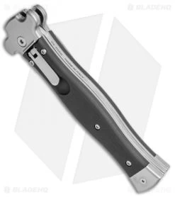 AGA Campolin Zero Dagger Leverlock Automatic Knife Black G-10 (3.75" Satin) -Professional Knife Discount Store AGA Campolin Zero Dagger LL Auto Black G 10 Satin AGA01N SD BHQ 74035 jr spine