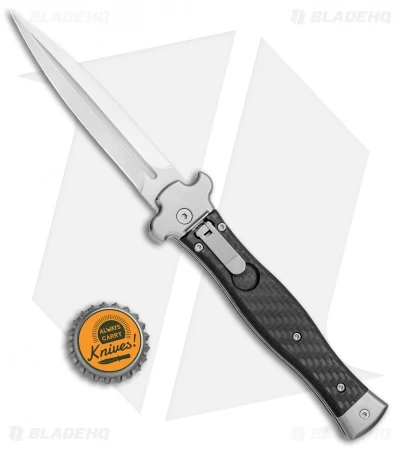 AGA Campolin Zero Dagger Leverlock Automatic Knife Carbon Fiber (3.75" Satin) 6 AGA Campolin Zero Dagger Leverlock Automatic Knife Carbon Fiber (3.75" Satin) - Image 4