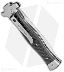 AGA Campolin Zero Dagger Leverlock Automatic Knife Carbon Fiber (3.75" Satin) 8 AGA Campolin Zero Dagger Leverlock Automatic Knife Carbon Fiber (3.75" Satin) -Professional Knife Discount Store AGA Campolin Zero Dagger LL Auto CF Satin AGA01CF SD BHQ 79656 jr side