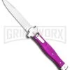 AGA Campolin Zero Violet Leverlock Auto Knife - Bayonet Tumbled 1 AGA Campolin Zero Violet Leverlock Auto Knife - Bayonet Tumbled -Professional Knife Discount Store AGA Campolin Zero Dagger Leverlock Automatic Knife Black G 10 3.75in Satin AGA01N SD BHQ 74035 LS 2 large