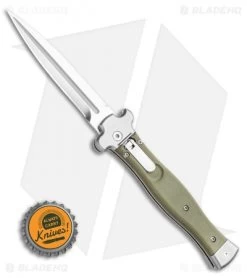 AGA Campolin Zero Dagger Leverlock Auto Knife G-10 Green (3.75" Satin) -Professional Knife Discount Store AGA Campolin Zero Dagger Leverlock Automatic Knife G10 Grn Coated 3.75 Polish BHQ 115850 LS Bottlecap