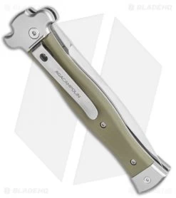 AGA Campolin Zero Dagger Leverlock Auto Knife G-10 Green (3.75" Satin) -Professional Knife Discount Store AGA Campolin Zero Dagger Leverlock Automatic Knife G10 Grn Coated 3.75 Polish BHQ 115850 LS Side